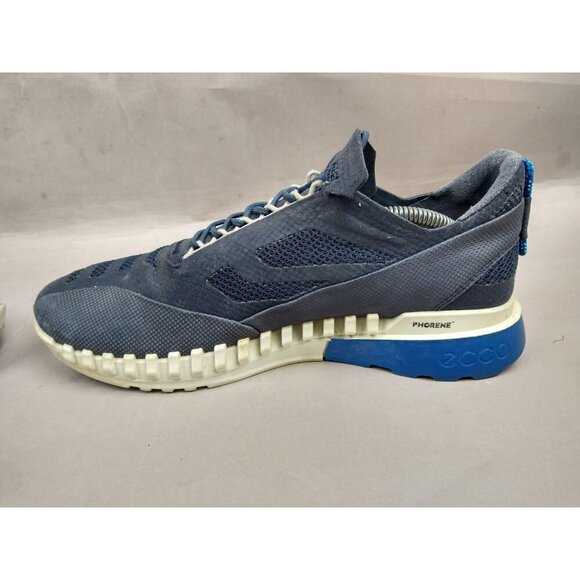 Ecco Men's 9.5 Zipflex Breathru Hydromax Magnet Blue Sneaker 43 - Picture 6 of 10